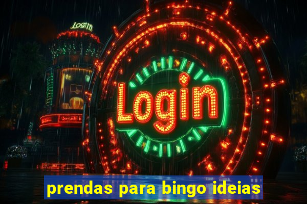 prendas para bingo ideias